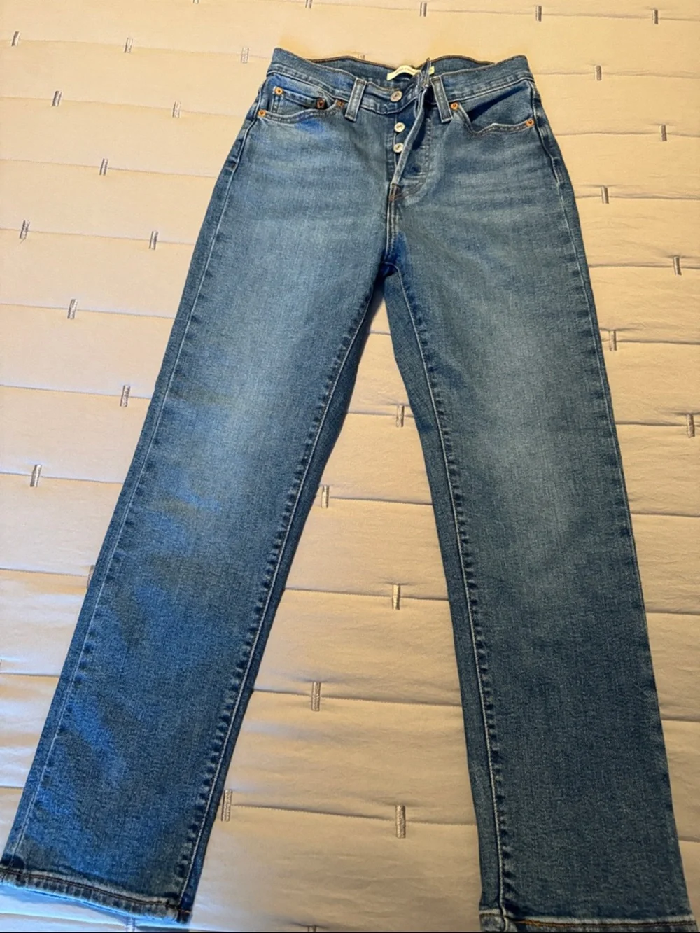 Levi's Medium Blue Straight-Leg Denim Jeans - Picture 2 of 10